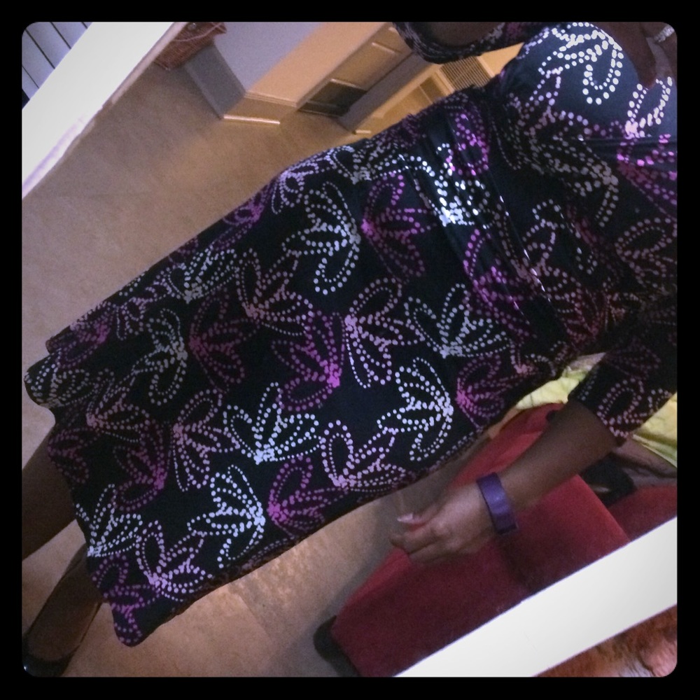 Black and pink dress